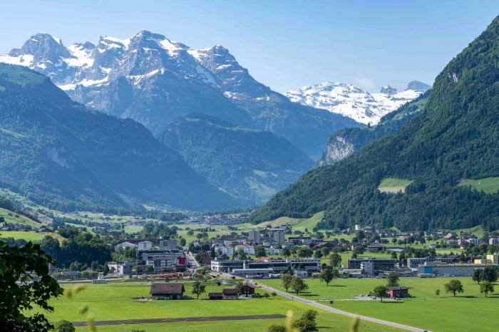 Residential area in the Engelberg valley