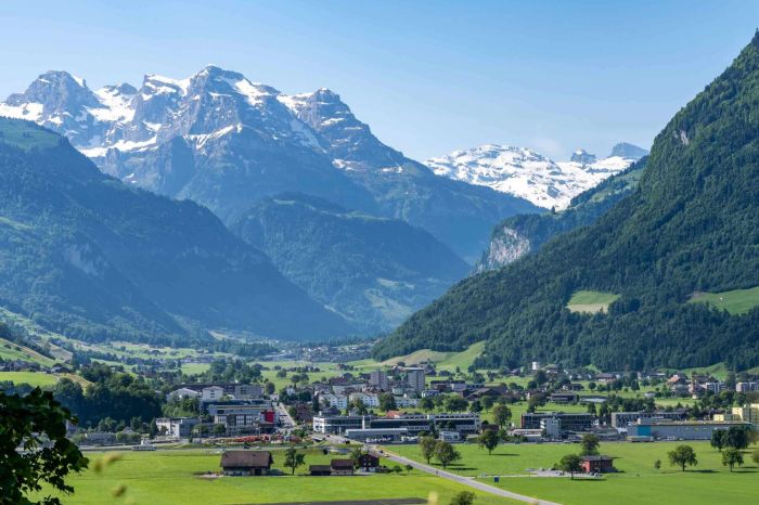 Residential area in the Engelberg valley